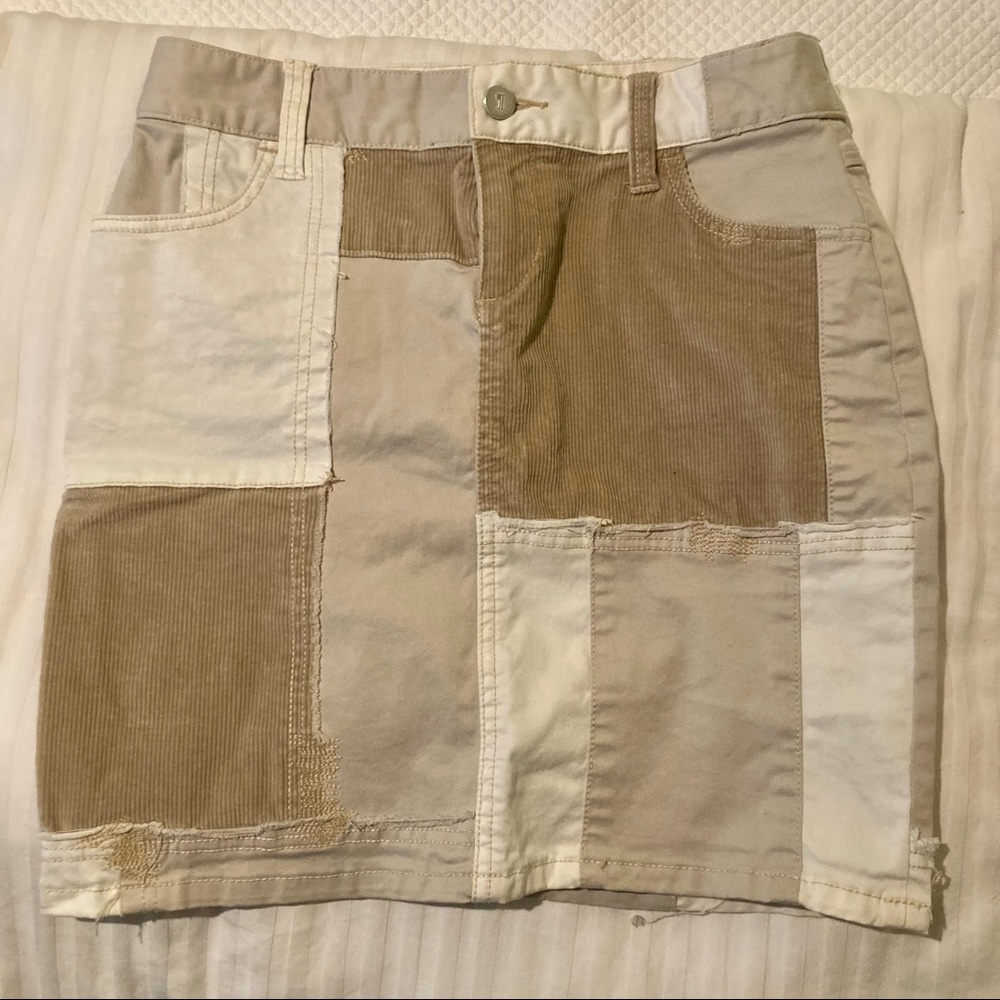 Anthropologie Pilcro patchwork skirt